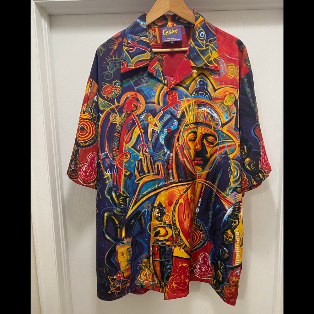 Dragonfly Carlos Santana Button Up Shirt 2xl